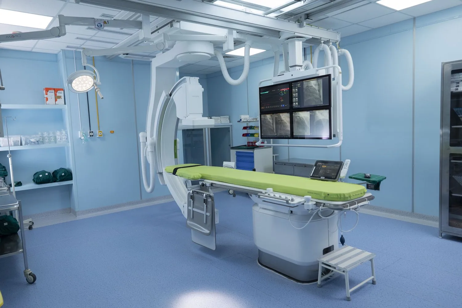 Cardiac cath lab interior at Meera Zen Hospital, Kalyan